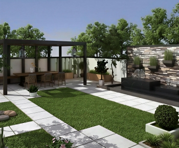 Modern Courtyard/landscape-ID:283279906
