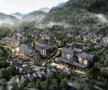 Chinese Style Architectural Bird's-eye View Planning-ID:271421916