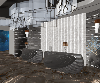 Modern Office Reception Desk-ID:282051095