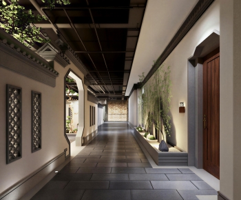 New Chinese Style Courtyard/landscape-ID:740669979