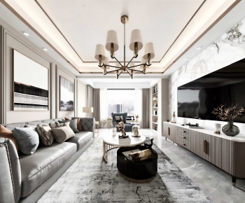 New Classical Style A Living Room-ID:857198951