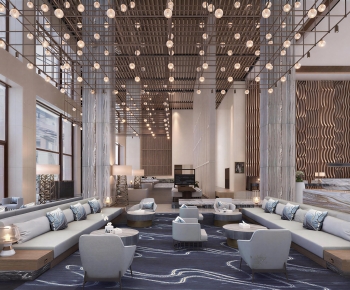 New Chinese Style Lobby Hall-ID:587869883