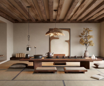 Wabi-sabi Style Tea House-ID:694075114