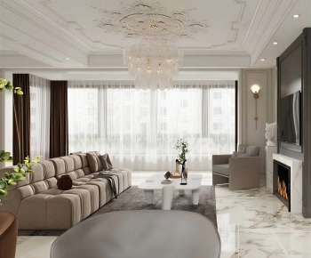 French Style A Living Room-ID:562520039