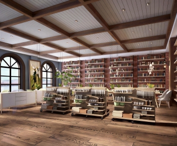 Industrial Style Bookstore Book Bar-ID:747107031