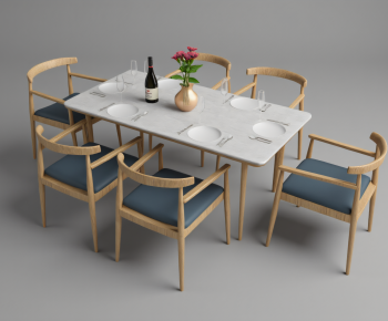 Nordic Style Dining Table And Chairs-ID:130748031