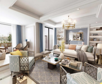 American Style A Living Room-ID:105850798