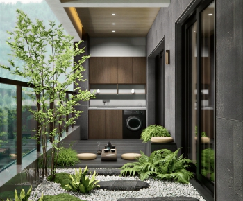 New Chinese Style Leisure Balcony-ID:128973014