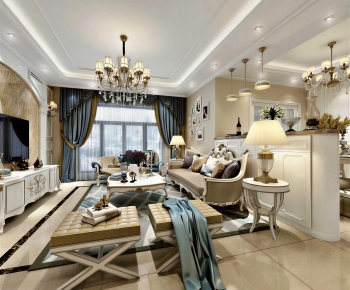 European Style A Living Room-ID:585973028