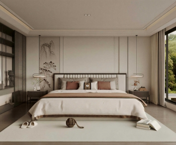 New Chinese Style Bedroom-ID:665394078