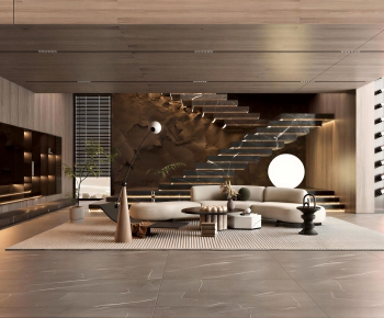 Modern A Living Room-ID:704947956