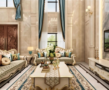 European Style A Living Room-ID:762381081