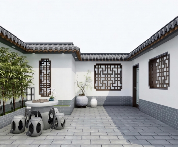 New Chinese Style Courtyard/landscape-ID:882447963