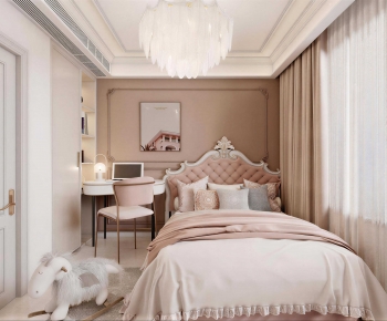 French Style Girl's Room Daughter's Room-ID:656136046