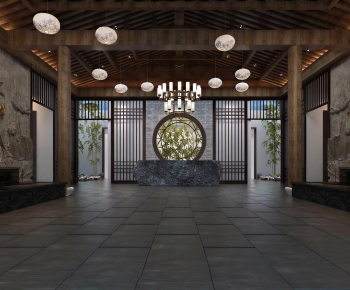 New Chinese Style Lobby Hall-ID:653037078
