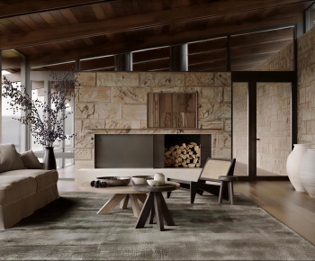 Wabi-sabi Style A Living Room-ID:325593956