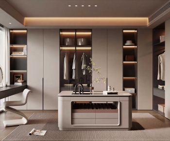 Modern Clothes Storage Area-ID:658606055