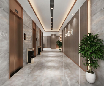 Modern Office Elevator Hall-ID:880367996