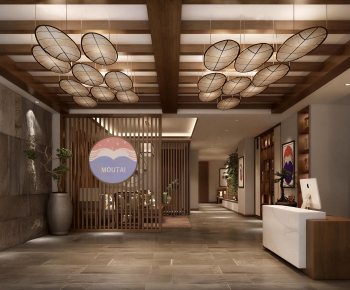 New Chinese Style Office Reception Desk-ID:653727057