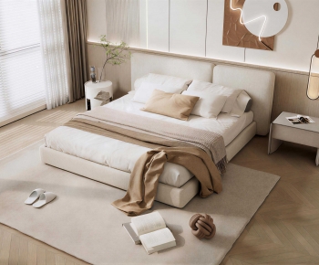 Modern Double Bed-ID:668673992