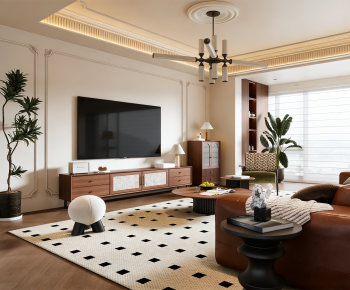 French Style A Living Room-ID:499617104