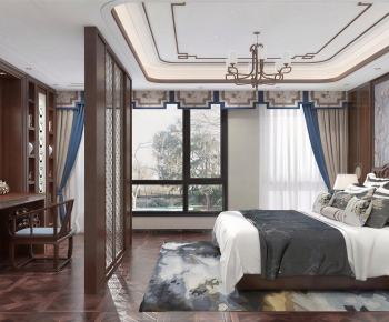 New Chinese Style Bedroom-ID:208547121