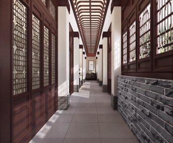 New Chinese Style Hallway-ID:227689796