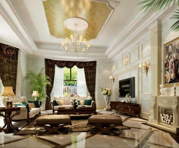 European Style A Living Room-ID:493227967