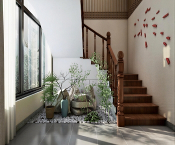 New Chinese Style Stairwell-ID:341044906