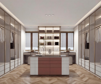 Modern Clothes Storage Area-ID:648870943