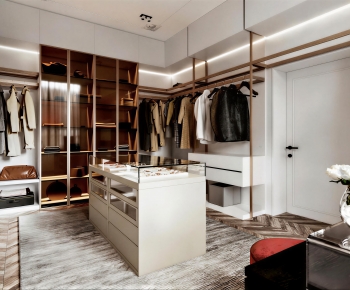 Modern Clothes Storage Area-ID:600669413