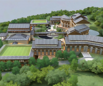 New Chinese Style Architectural Bird's-eye View Planning-ID:897062064