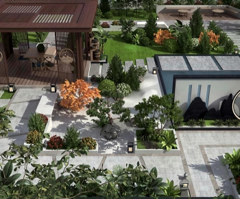 New Chinese Style Courtyard/landscape-ID:387480328