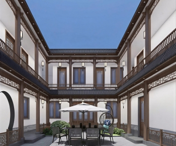 New Chinese Style Courtyard/landscape-ID:386076934