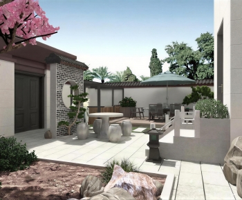New Chinese Style Courtyard/landscape-ID:888145923