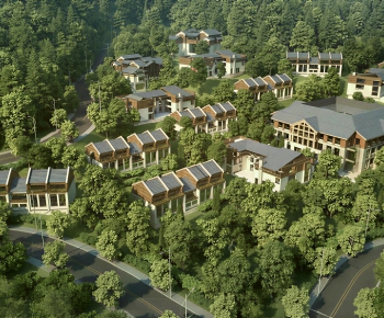New Chinese Style Architectural Bird's-eye View Planning-ID:317250016