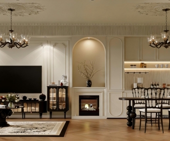 French Style A Living Room-ID:595971114