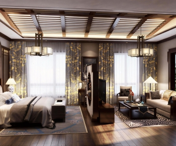 New Chinese Style Bedroom-ID:692958895