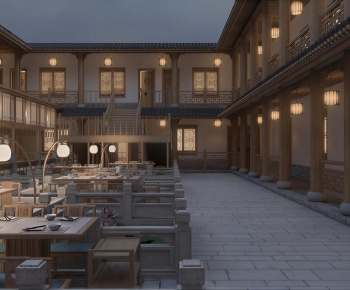 New Chinese Style Courtyard/landscape-ID:640439997