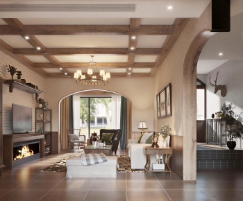 Mediterranean Style A Living Room-ID:928090106