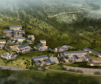 New Chinese Style Architectural Bird's-eye View Planning-ID:222502959