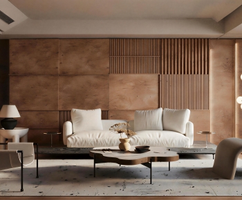 Wabi-sabi Style A Living Room-ID:735665081