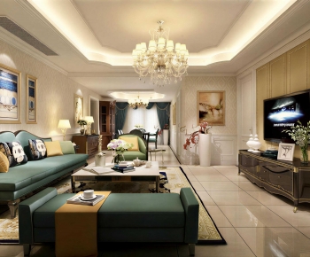 New Classical Style A Living Room-ID:349674947