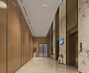 Modern Office Elevator Hall-ID:924375064