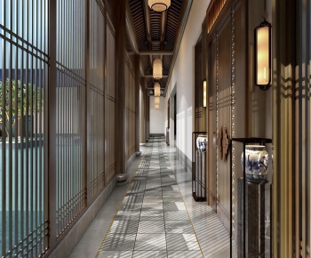 New Chinese Style Corridor-ID:329608925