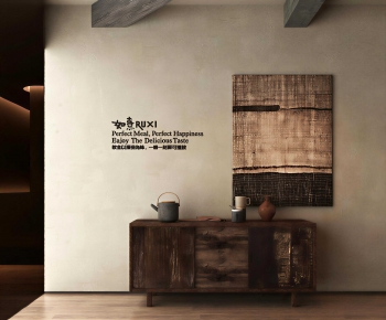 Wabi-sabi Style Side Cabinet-ID:980772029