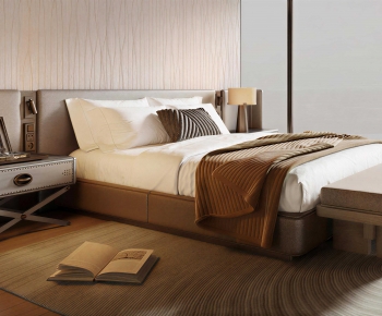 Modern Double Bed-ID:706034908