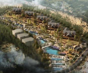 New Chinese Style Architectural Bird's-eye View Planning-ID:610326058