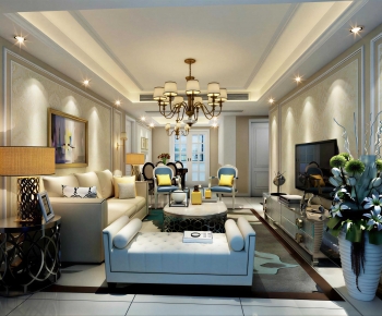New Classical Style A Living Room-ID:809319091