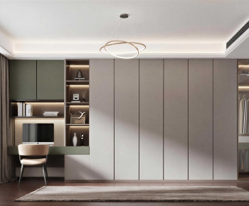 Modern Clothes Storage Area-ID:912833939